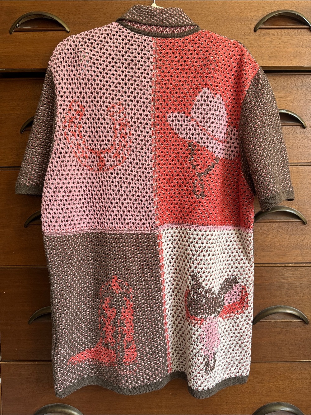 Zara Western themed Crochet Button Front Polo - Picture 4 of 4